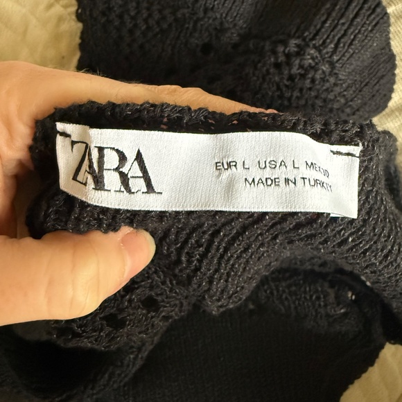 ZARA Knit Cropped Tank | Size Large | Black - Picture 6 of 6